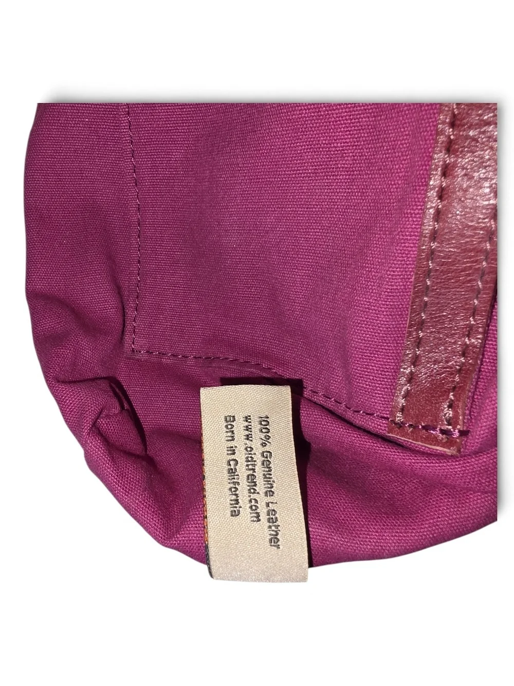 Burgundy Leather Purse with Embissed Detachable Strap